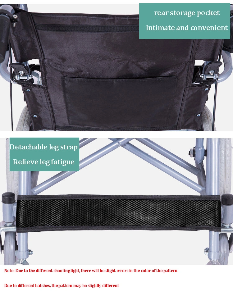 High Quality Lightweight Manual Wheelchair Portable Folding Hand Push Adult Disabled Elderly Home User Outside Wheelchair