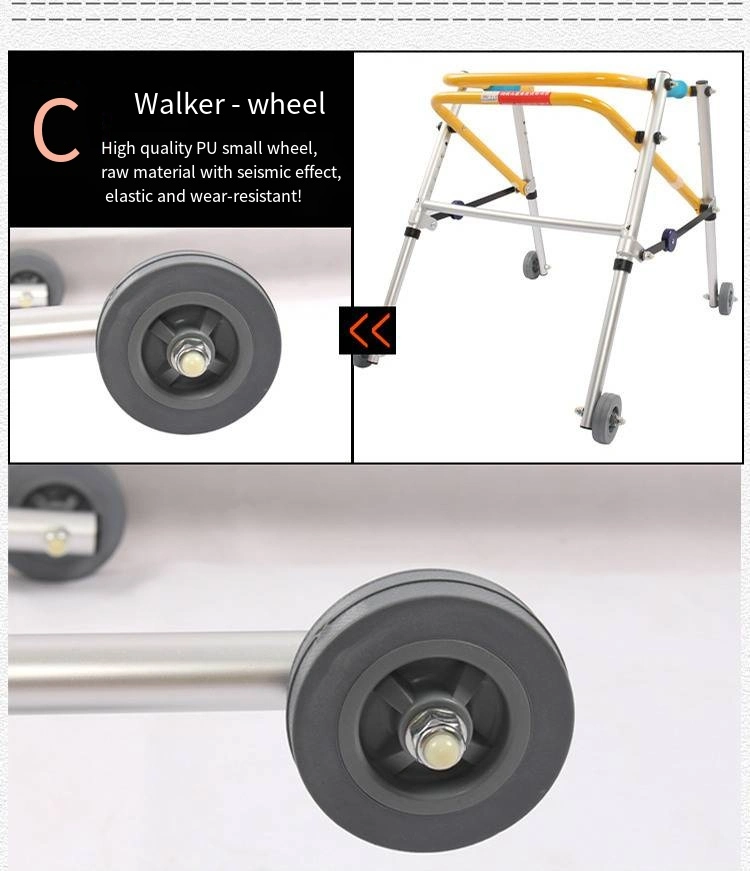 High Quality Children′s Medical Equipment Aluminum Frame Rollator Walker Adjustable Aluminium Walking Aids
