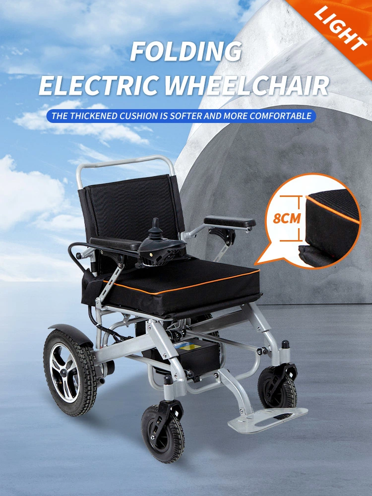 Aluminium Lithium Battery Folding Lightweight Motorized Electric Power Wheelchair