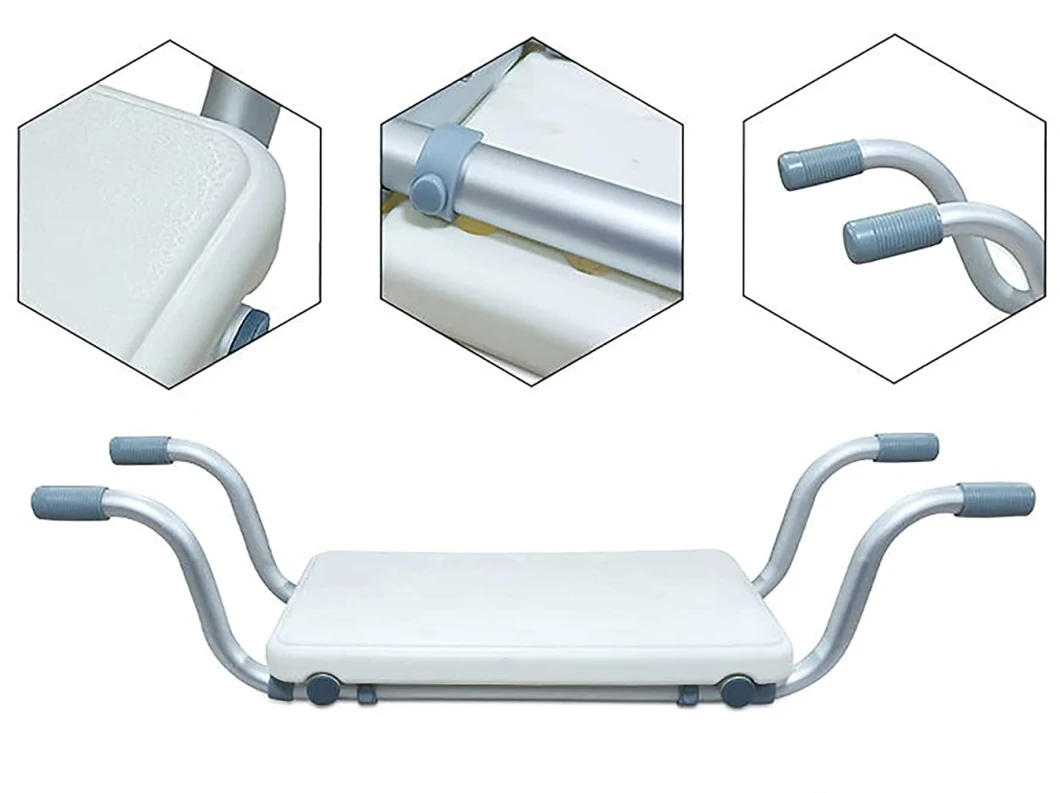 Kd Style Aluminum Light Weight Shower Stool Bath Tube Chair Easy-Fit Bath Bench China Factory