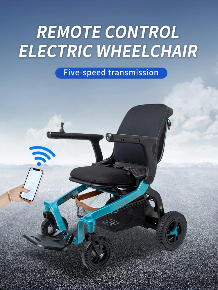 Light Weight Electric Folding APP Remote Control Power Wheelchair