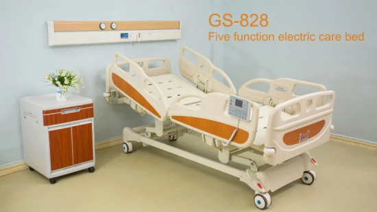 Lit de patient de clinique médicale de meubles d'hôpital de vente chaude de GS-828 Lit d'hôpital électrique à trois fonctions
