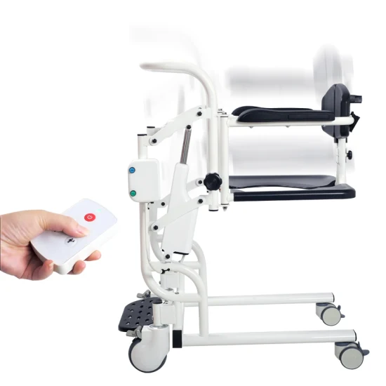 Chaise roulante de toilette portative médicale déplacer la chaise d'aisance de soins infirmiers de patient âgé, chaise d'aisance pour la toilette au-dessus du chevet pliable