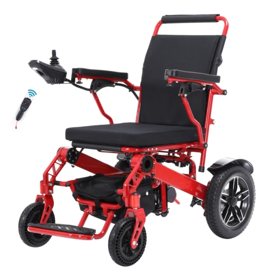 Fauteuil roulant électrique pliable automatique de haute qualité avec télécommande pour personnes handicapées